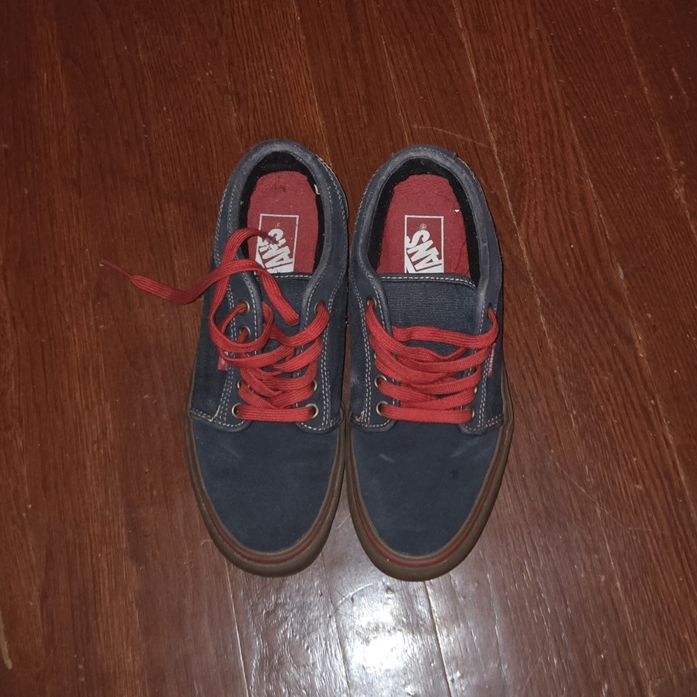 Vans Women's Navy and Red Sneakers